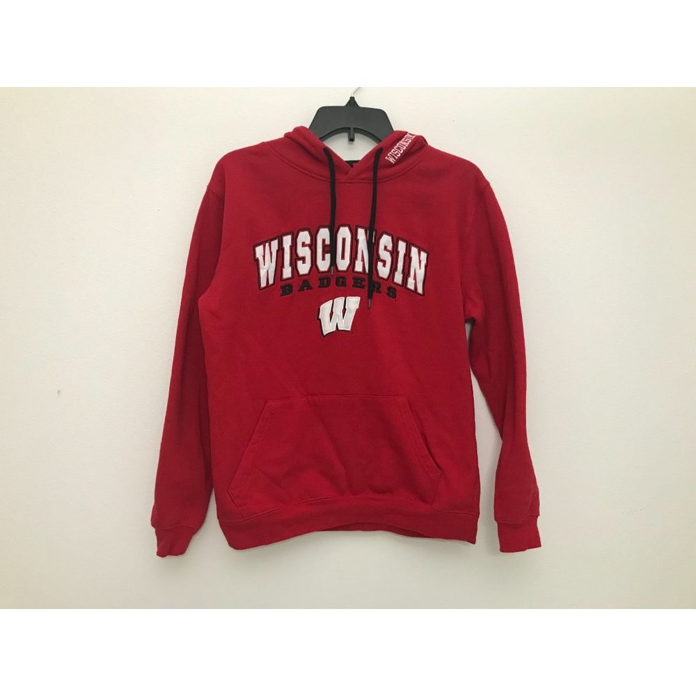 Colosseum Wisconsin Badgers Mens M Red Hoodie Sweatshirt *14